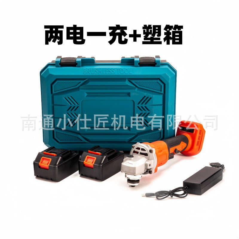Brushless Angle Grinder High Power Polisher Cordless Rechargeable Cutting Grinding Household Lithium Battery Angle Grinder