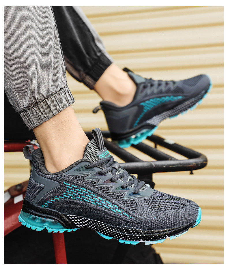 New Fashion Jelly Sole Men's Shoes Flyknit Breathable Casual Shoes Student Running Sports Shoes Export Men's Shoes