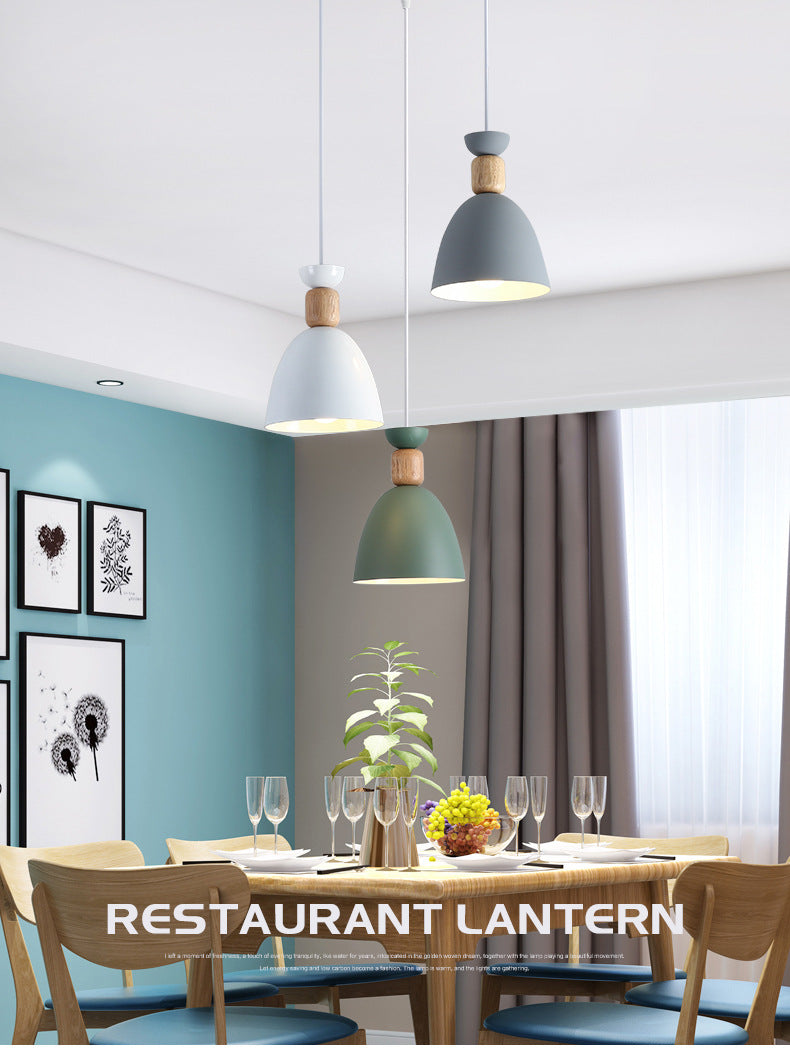 Nordic Restaurant Pendant Light Three-Head Bar Dining Room Table Lamp Creative Personality Bedroom Lamp Modern Minimalist Lighting Fixture