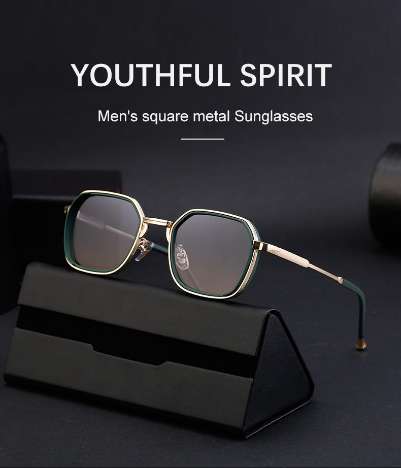 2025New European and American Fashion Square Frame Sunglasses for Men, Simple and Stylish Wholesale Sunglasses for Men sunglasses