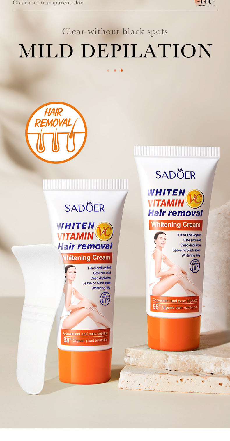 Full English VC Depilatory cream60g SADOER Vitamin C Hair Removal Without Irritation  Wholesale
