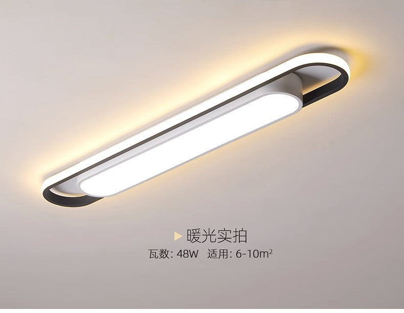 Simple and Modern led Ceiling Light Strip Shape Lamp for Training Room Classroom Gym Car Beauty Lighting Fixture