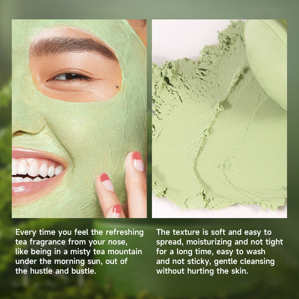 Exclusive Supply green tea Mud Mask Stick Green Tea Oil Control Deep Cleansing Blackhead Removal with Brush Head Mask Mud