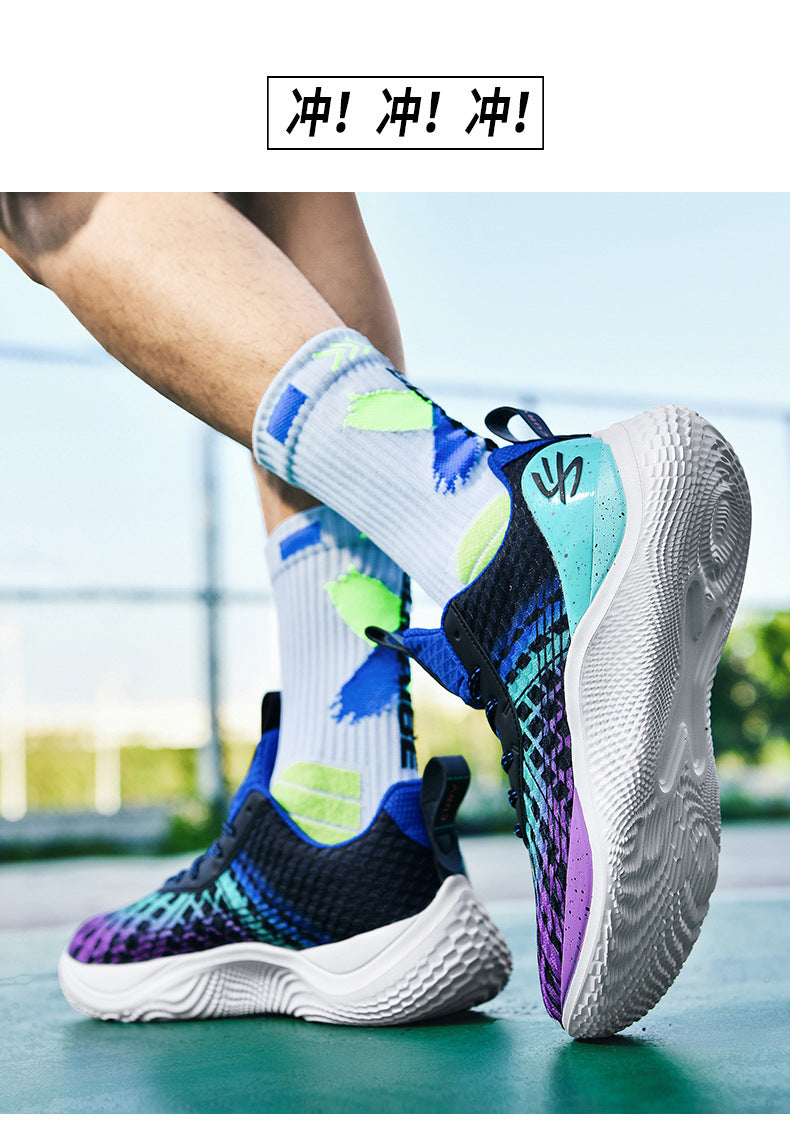 2025Spring and Summer New Basketball Shoes for Men and Women, Breathable Low-top Sports Shoes for Big Kids, Teenagers, and Students, Practical Training Sneakers