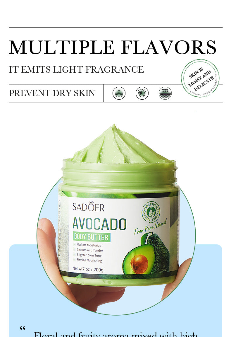 Full English Plant Body Lotion SADOER Avocado Moisturizing Rose Butter Body Lotion  Wholesale