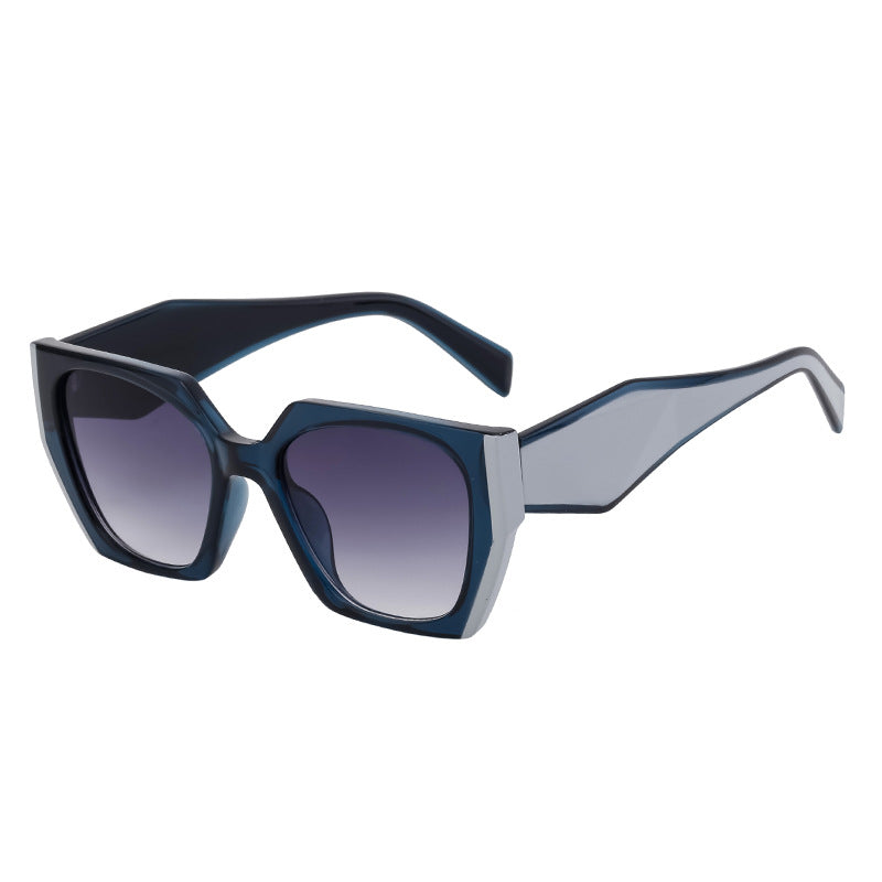 New Fashion Cat Eye Wide Leg Sunglasses for Women with High-end Feel ins Wholesale full frame sunglasses UV protection