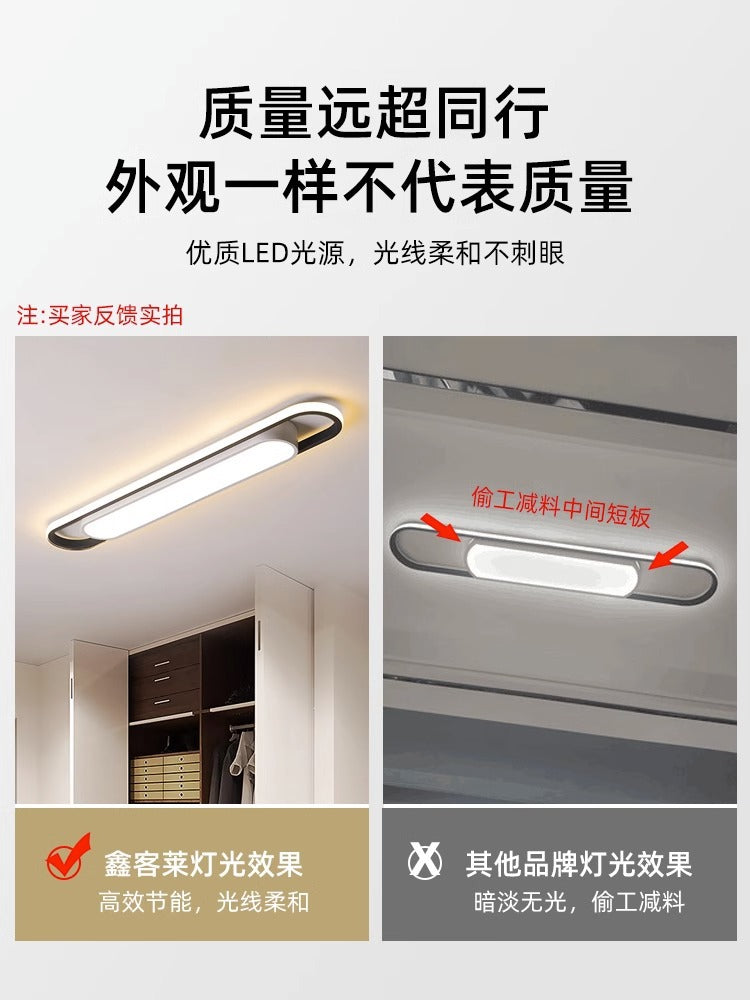 Simple and Modern led Ceiling Light Strip Shape Lamp for Training Room Classroom Gym Car Beauty Lighting Fixture