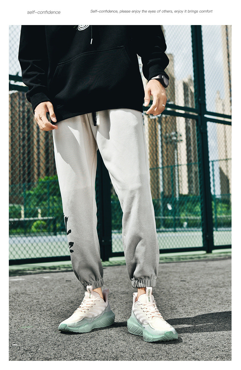 New Thick-Soled Racing Sports Shoes for Middle School Students, High Elastic Running Shoes for Men and Women, Breathable Flyknit Mesh Shoes for Couples