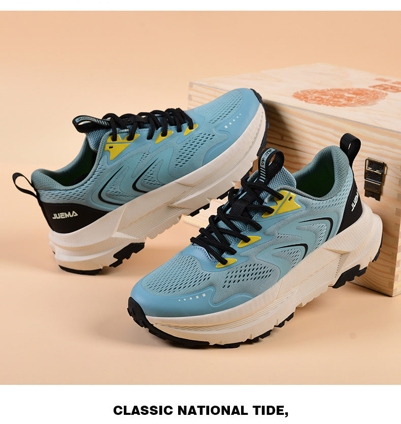 Men's Shoes New2025Mesh Breathable Running Shoes Anti-Slip Shock Absorption Lightweight Soft Sole Sports Shoes Manufacturer Wholesale