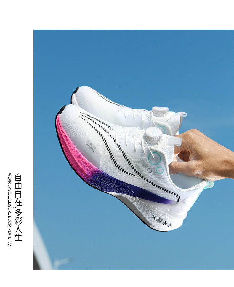 Red Rabbit8PRO Full-length Carbon Plate Men's and Women's Youth Racing Breathable Mesh Running Shoes Rotating Buckle Shock-absorbing Sports Shoes