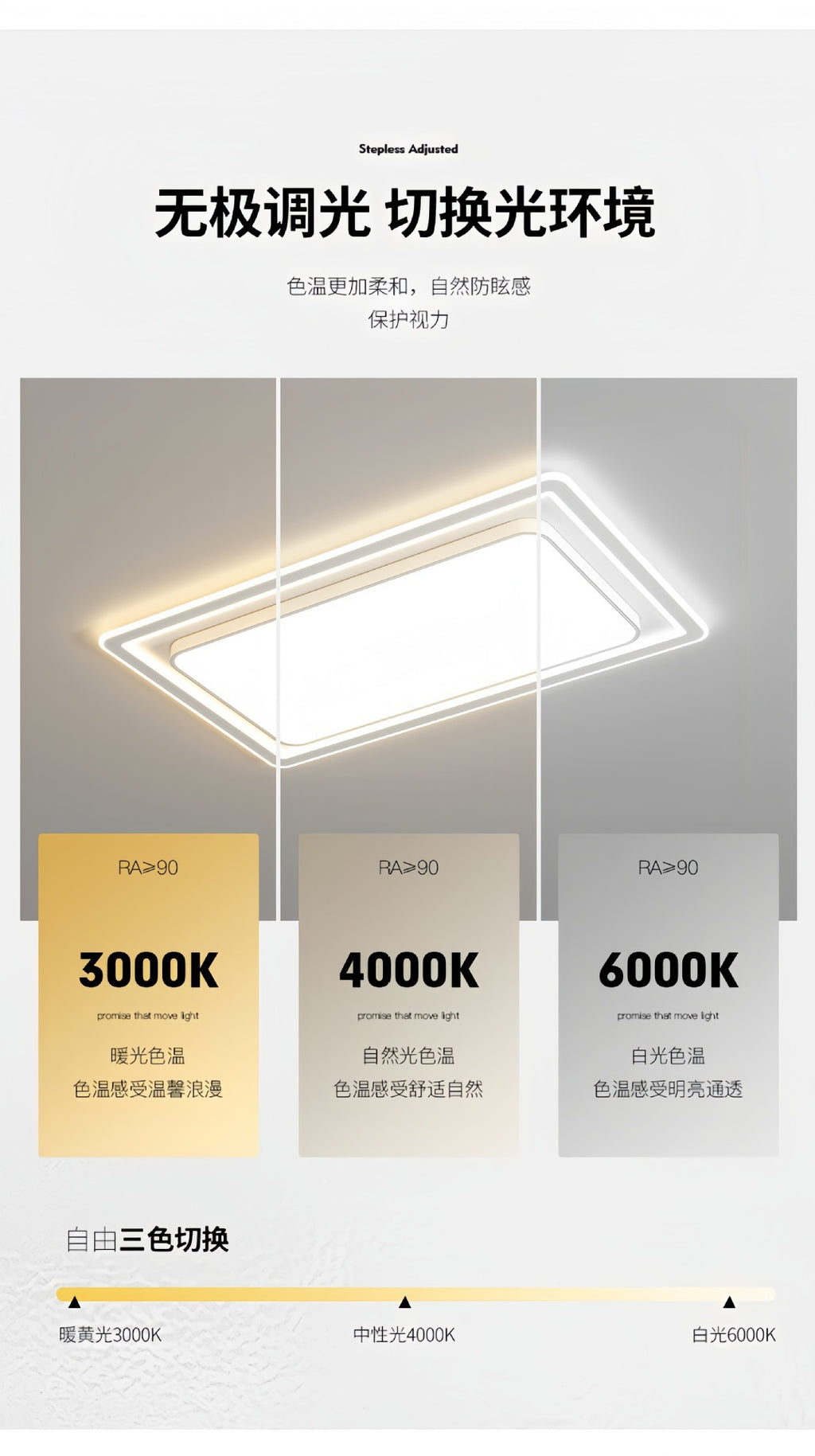 Eye Protection Ceiling Lamp Modern Minimalist Living Room Lamp Full Spectrum LED Bedroom Lamp Zhongshan Lighting Package Installation