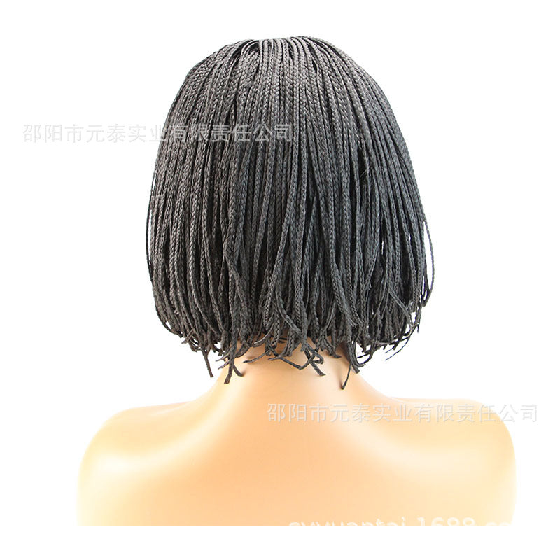 Processed Fashion Braided Wig European and American Style Women's Small Curly Synthetic Hair Cap African Dreadlocks COS Short Hair Wholesale