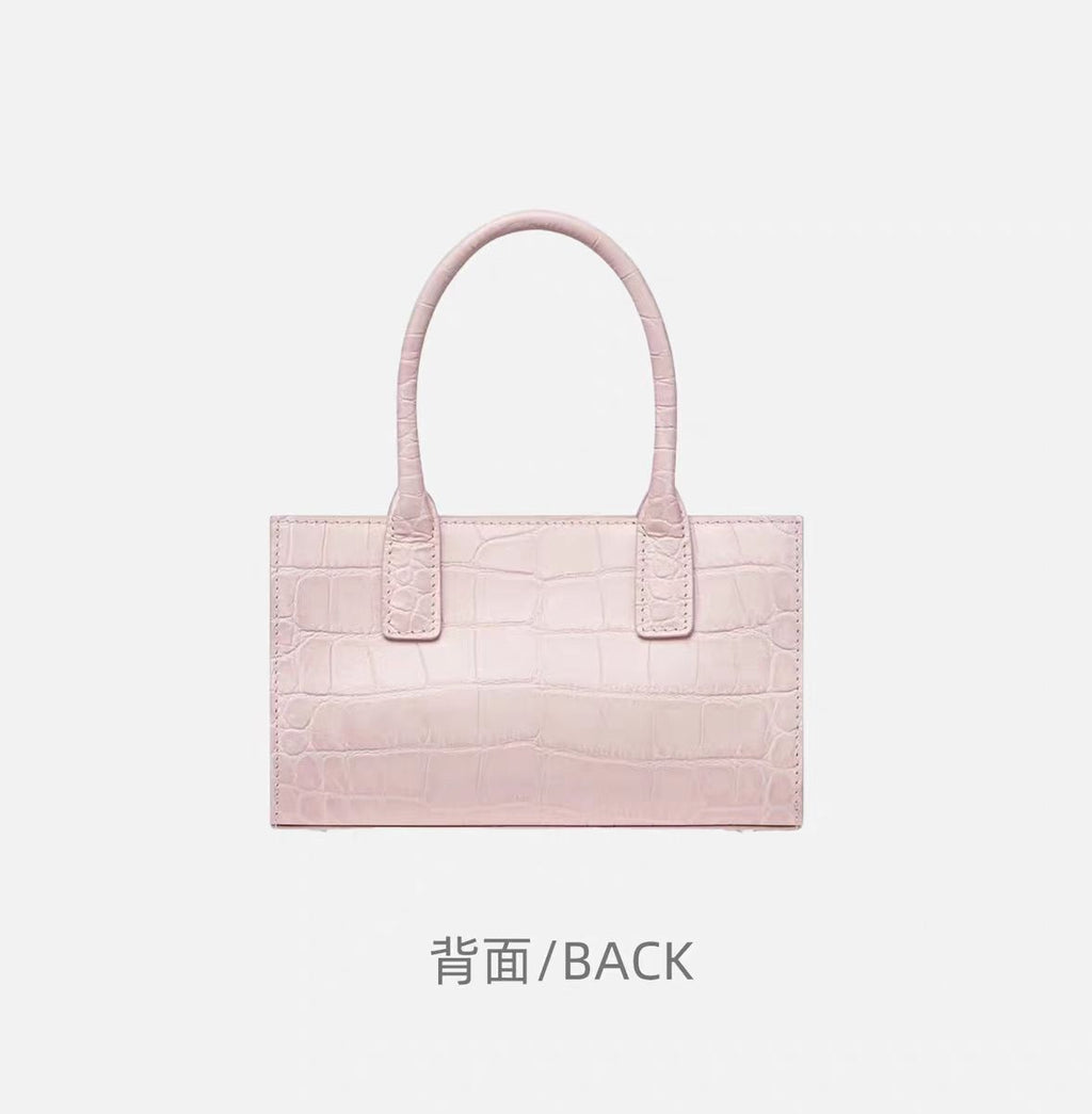 Let Me Shine Zhao Lusi Xu Yan Same Style Punch Bag2025New crocodile leather pattern handbag single shoulder crossbody bag