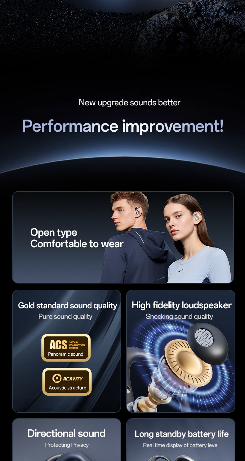 Popular M134Digital Display Ear-Hook Headphones Private Model High Appearance Long Battery Life Wireless Bluetooth Headphones