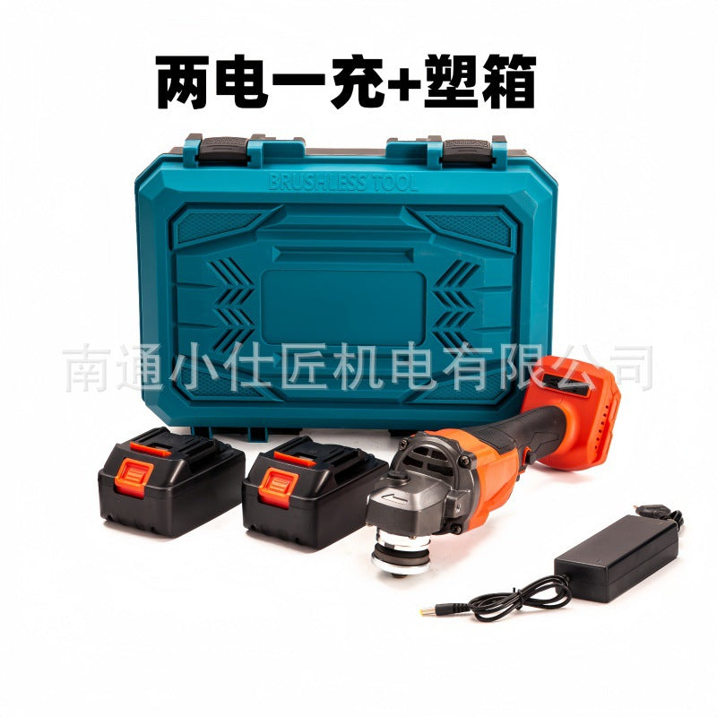Cross-Border Foreign Trade Lithium Battery Angle Grinder High Power Portable Handheld Polishing Machine Multi-Function Rechargeable Grinding Machine