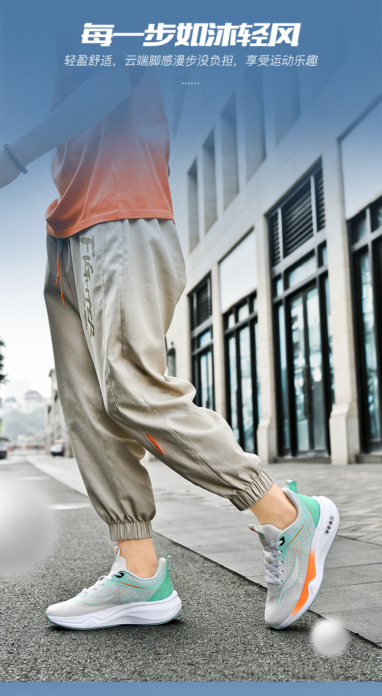 Spring and summer new style comfortable breathable running shoes racing soft sole shock-absorbing youth boys' wear-resistant non-slip sports shoes