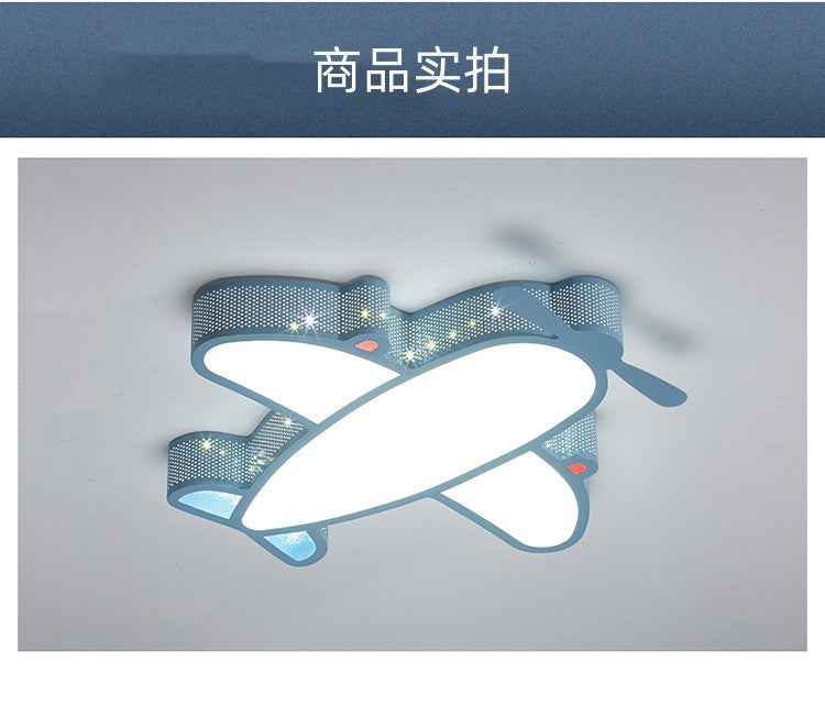Children's Room Lamp Modern Simple Nordic Creative Boys and Girls Bedroom Airplane led Ceiling Light Non-Glaring Study Lamp
