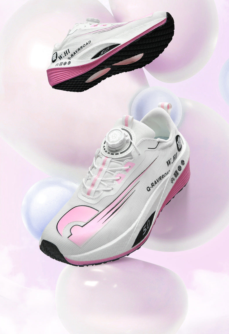 2025Autumn Winter New Style Real Explosive Carbon Plate Soft Sole Wear-Resistant Sports Shoes Parent-Child Rotating Buckle Comfortable Shock Absorption Rebound Running