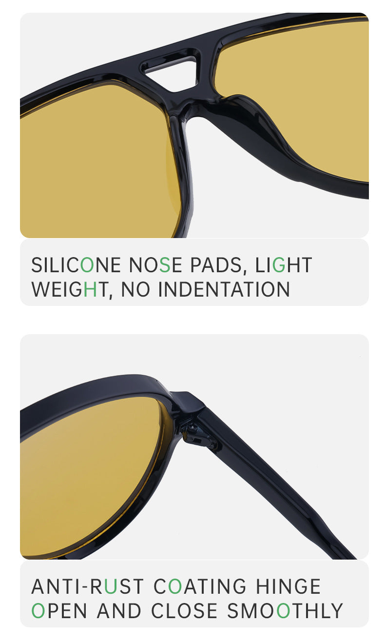 European and American Fashion Large Frame Sunglasses Sun Protection Sunglasses Men's Trendy Toad Glasses High-end Glasses sunglasses