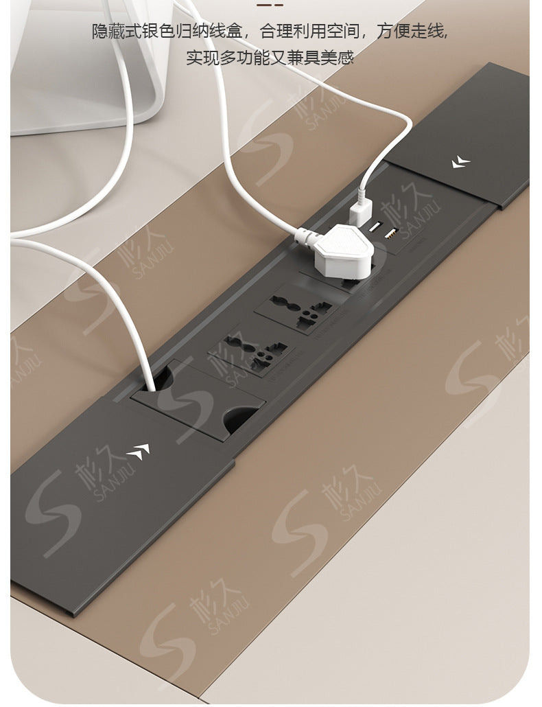 Office Conference Table Long Table Simple Modern Long Strip Table Conference Room Table and Chair Set Lacquered Large Employee Training Table