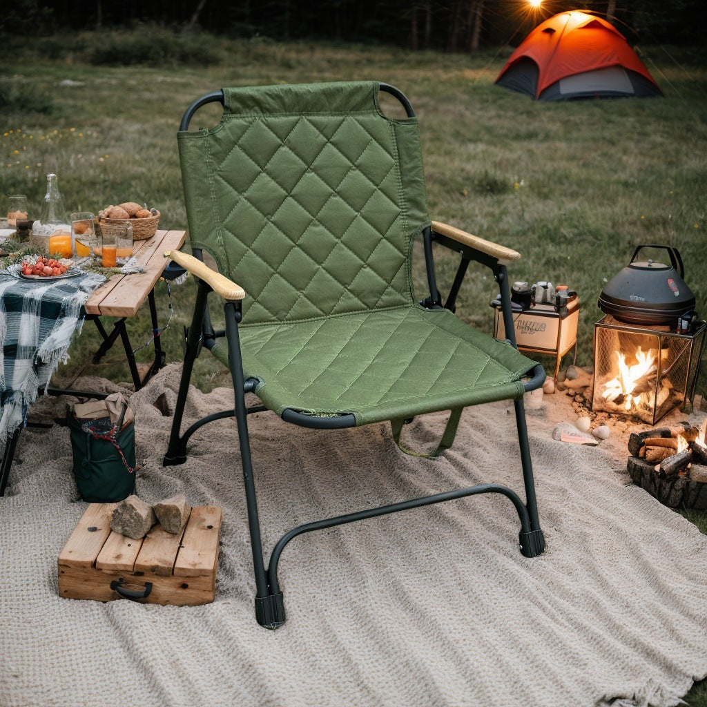 Foldable Chair Outdoor Stall Chair Autumn Winter Quilted Kermit Chair Picnic Chair Portable Table Chair Beach Chair Camping Chair
