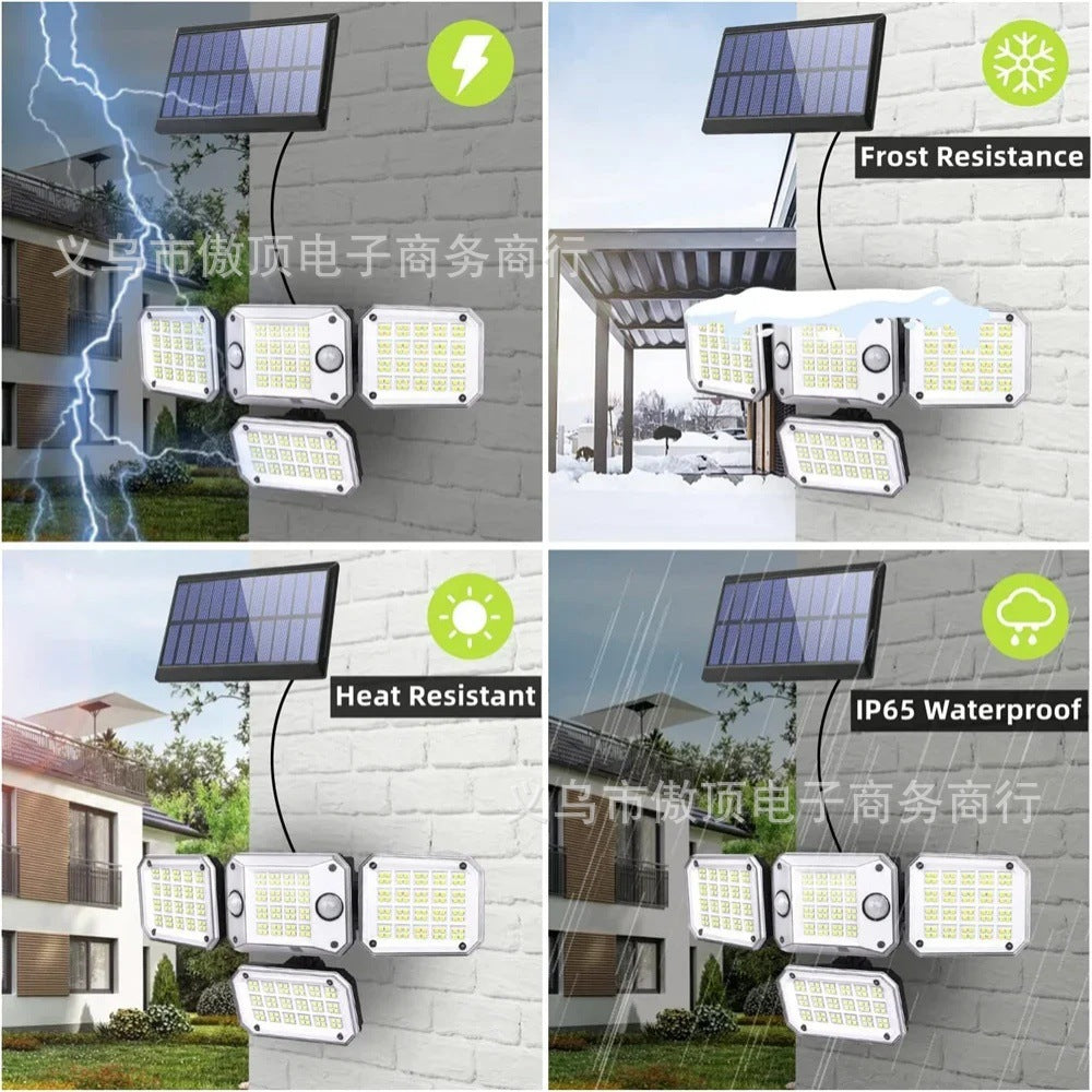 Solar Light Outdoor Garden Light Human Body Sensing Split Street Light Waterproof Wall Garden Garage Lighting Wall Light