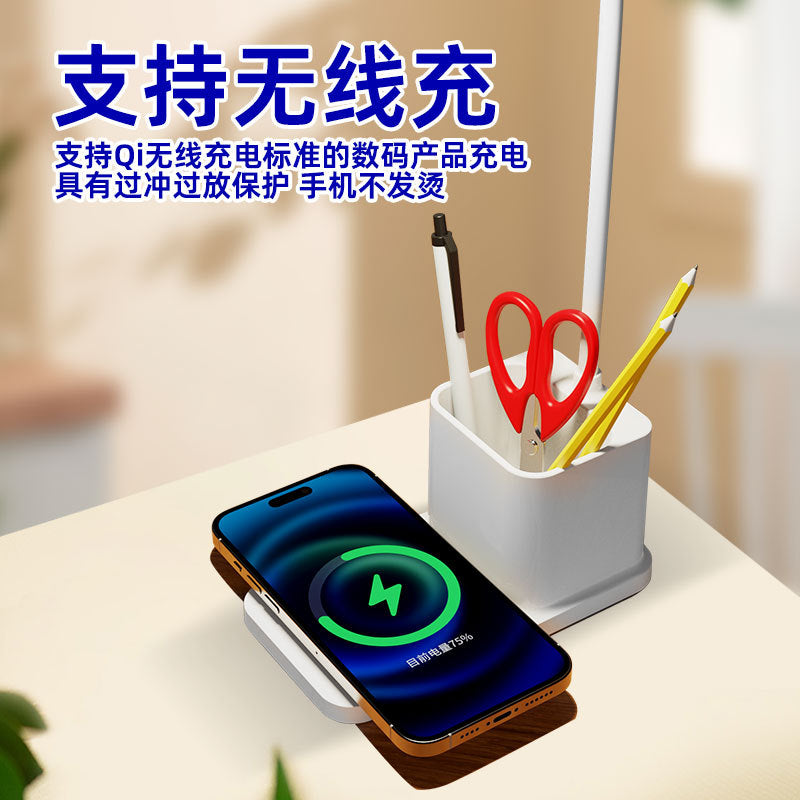 Custom Reading Desk Lamp Touch Dimmable Color Adjustment Desk Lamp for Students Dormitory Rechargeable Study Children's Bedroom Eye Protection Desk Lamp