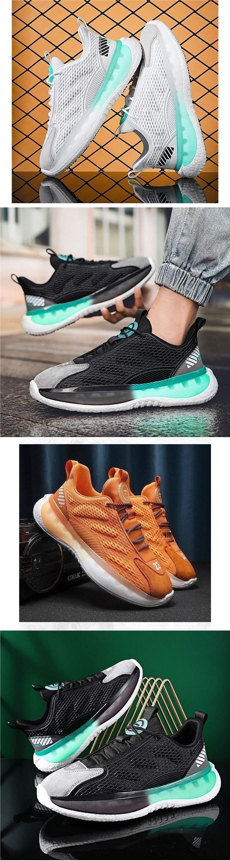 2025New Men's Running Shoes Versatile Low-top Casual Shoes Men's Sports Shoes Soft Sole Trendy Breathable Shoes