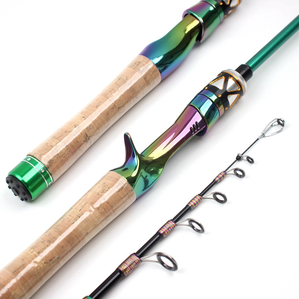 E-commerce Ultra-short Carbon Fiber Shrink UL Portable Lure Rod Electroplated Telescopic Stream Lure Rod