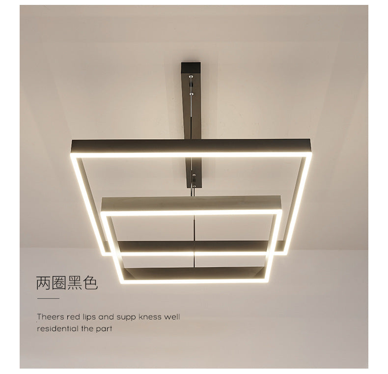 Living Room Lamp Simple and Elegant Main Lamp Modern Dining Room Lamp Home Iron Art Bedroom Lamp High-end Feel led Bar Counter Pendant Light