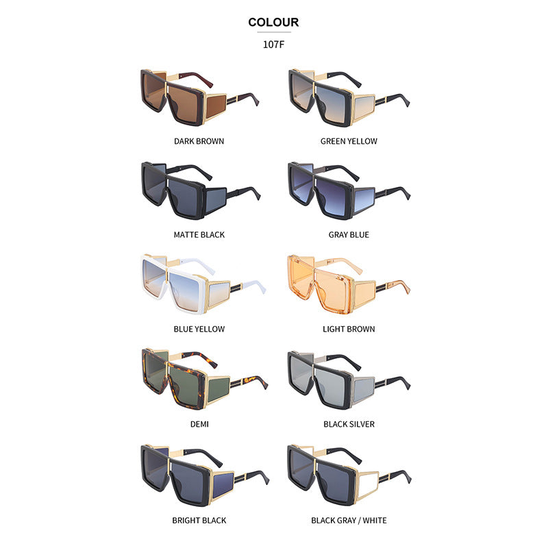 New Steampunk Style Sun Protection Sunglasses for Women, Full Coverage, Men's Trendy European and American Wholesale