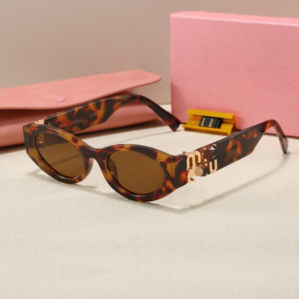 Europe and America m Letter Cat Eye Sunglasses High-End Fashion Street Style Sunglasses for Women Sun Protection Trendy Sunglasses