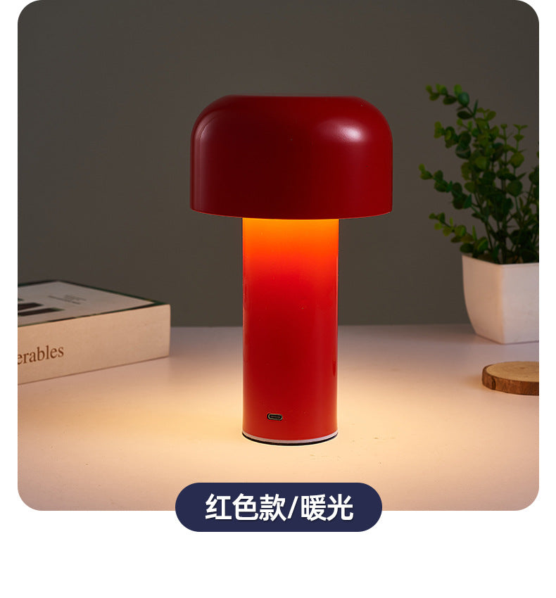 Creative Bellhop Mushroom Lamp led Bedroom bedside bar ambiance usb Rechargeable Decorative Night Light