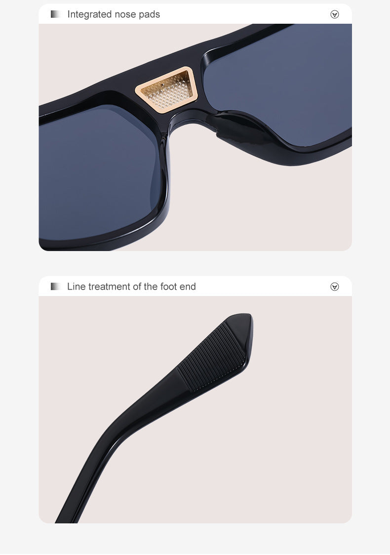 New Retro Square Frame Sunglasses for Men, European and American Style Large Frame Sunglasses for Women, Trendy Wholesale Sun Protection Sunglasses