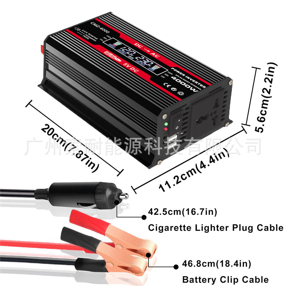 Motorcycle and Car Accessories300W Car Converter Inverter Car Inverter Power Supply12V Turn110V/220V