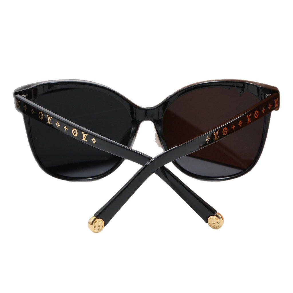 Ouyang Nana Glasses Large Frame Oval Plain Mirror Light Blocking Fashion Versatile Sunscreen Sunglasses for Women UV Protection