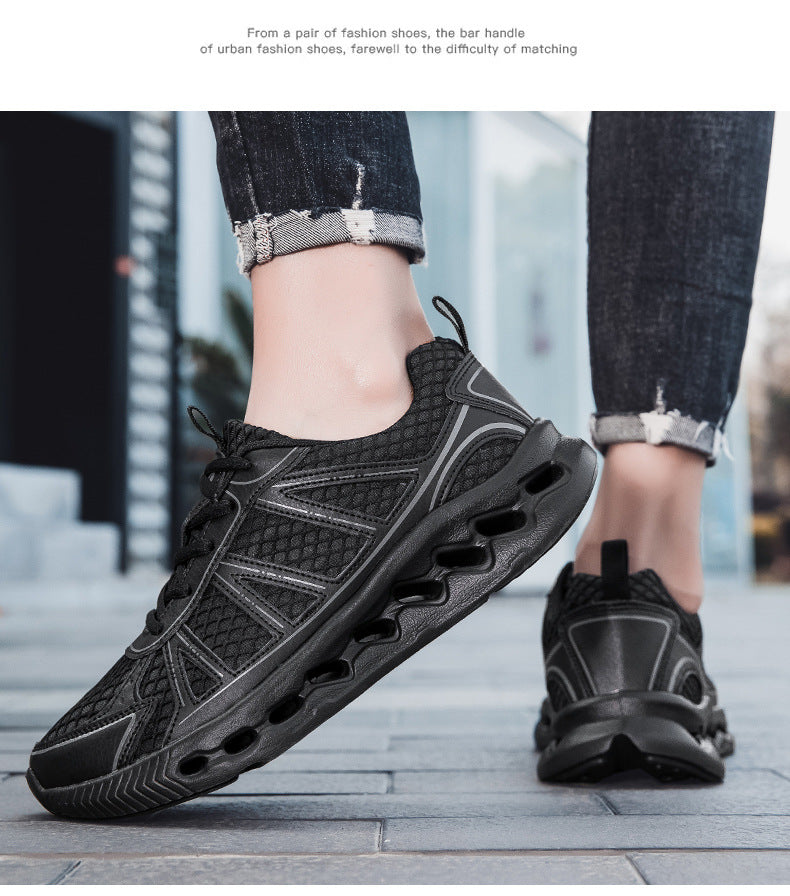 New Men's Running Shoes Large Size Mesh Breathable Casual EVA Lightweight cushioning rebound city commuter shoes