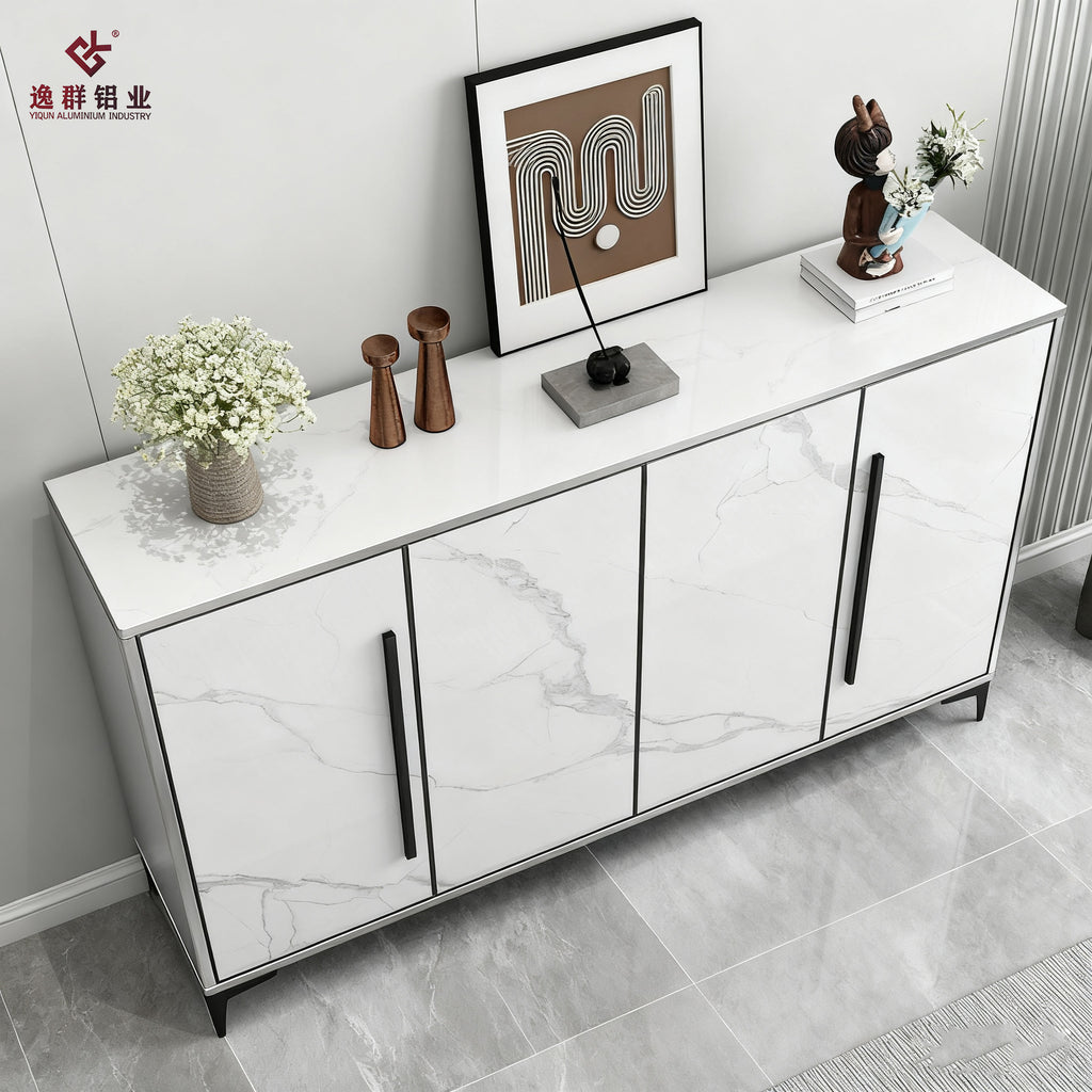 Honeycomb Aluminum Alloy Sunproof Waterproof Outdoor Household Entrance Balcony Storage Shoe Cabinet Integrated Cabinet Whole House Customization