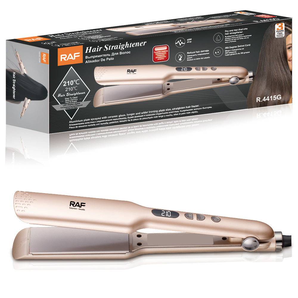 RAF EU Standard Hair Straightener Curler Negative Ion Hair Straightener Home Use Volumizing Hair Root Straightening Iron