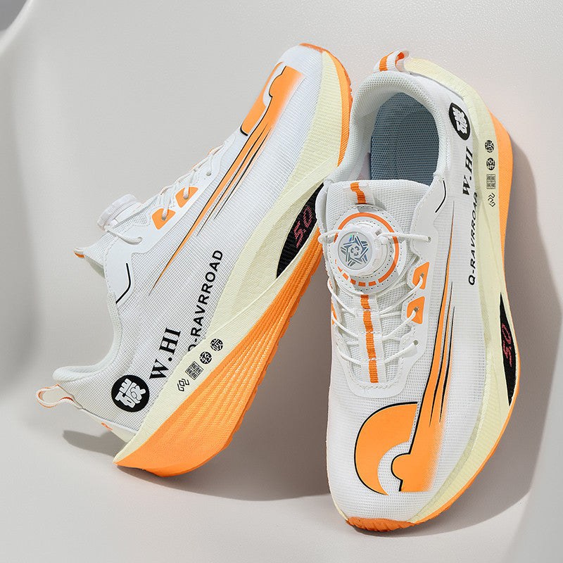 2025Autumn Winter New Style Real Explosive Carbon Plate Soft Sole Wear-Resistant Sports Shoes Parent-Child Rotating Buckle Comfortable Shock Absorption Rebound Running