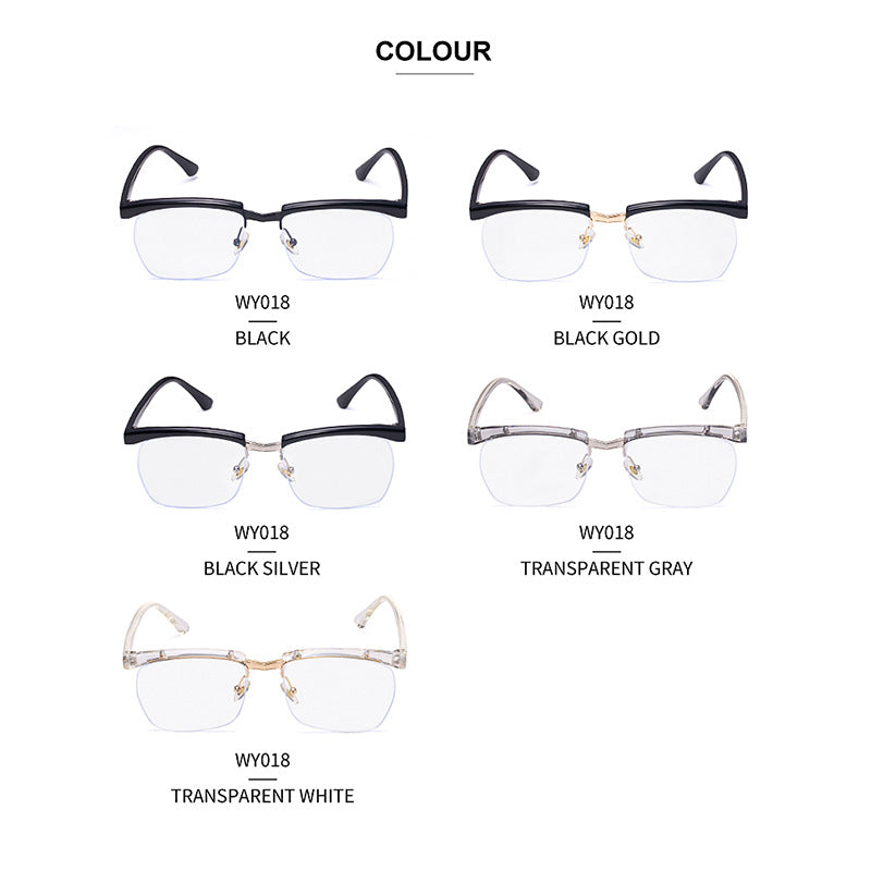 Tom Hardy's Legend of the Underground Half-Frame Glasses Frame High-End Blue Light Blocking Optical Glasses Internet Celebrity Style