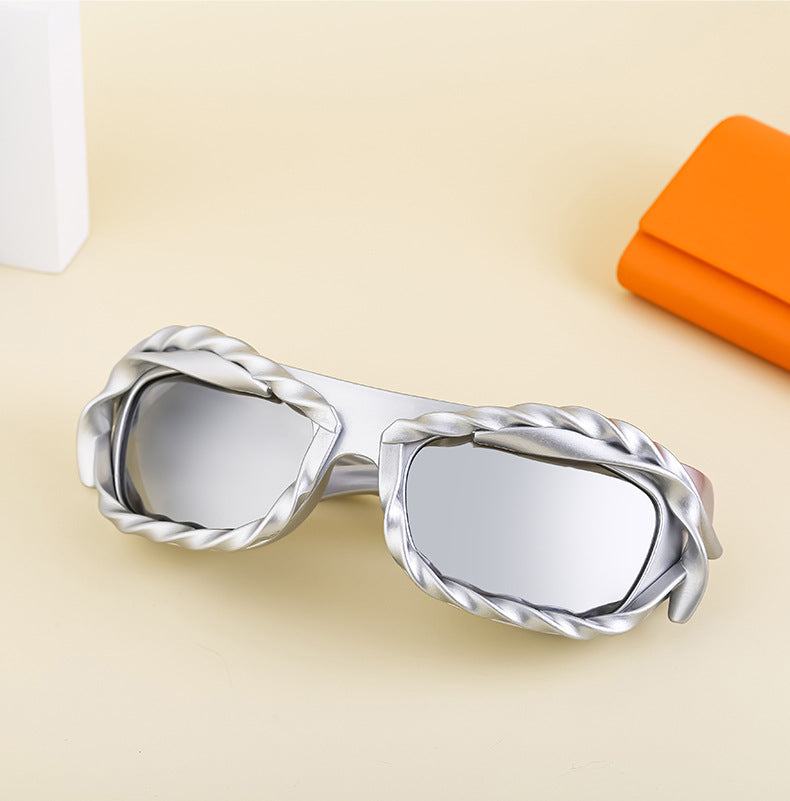 New Y2K Irregular Sunglasses for Women, Cycling Lace Sunglasses, Women's European and American Style Performance Glasses sunglasses