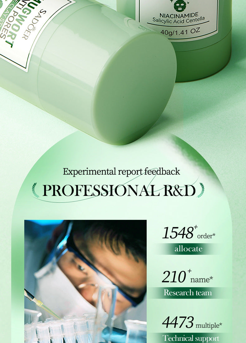 Full English Solid Face Mask40g SADOER Vitamin C Aloe Vera Mugwort Cleansing Mud Mask  Wholesale