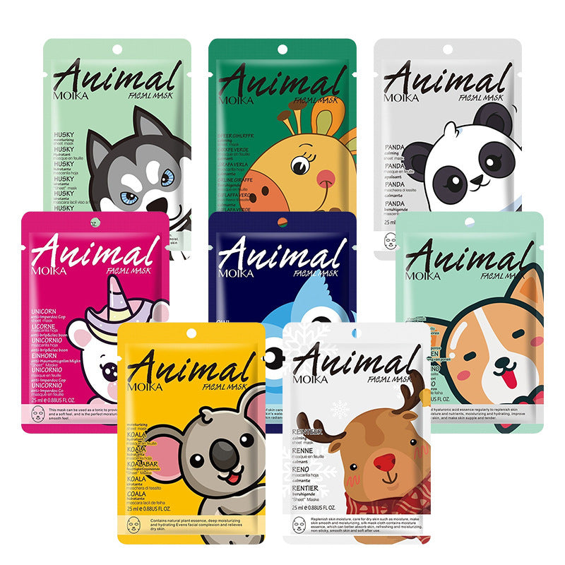 Cartoon Animal Mask Wholesale Full Single Piece Pack Firming Hydrating Moisturizing Brightening