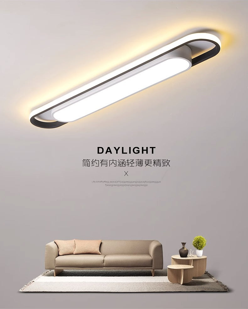 Simple and Modern led Ceiling Light Strip Shape Lamp for Training Room Classroom Gym Car Beauty Lighting Fixture