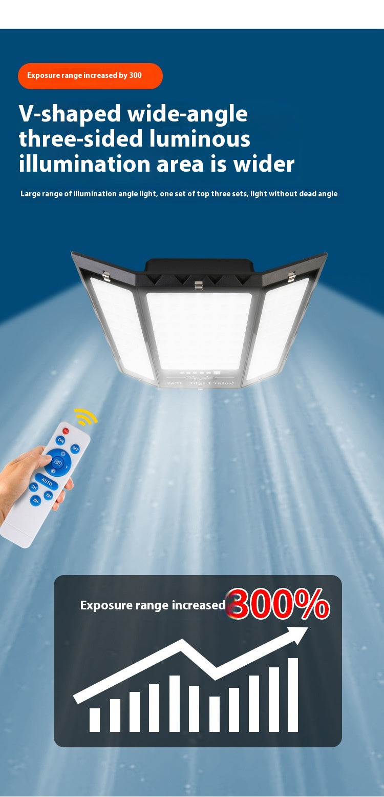 Solar Outdoor Garden Waterproof Split Flood Light, Automatically Charges During the Day and Lights up Automatically at Dusk