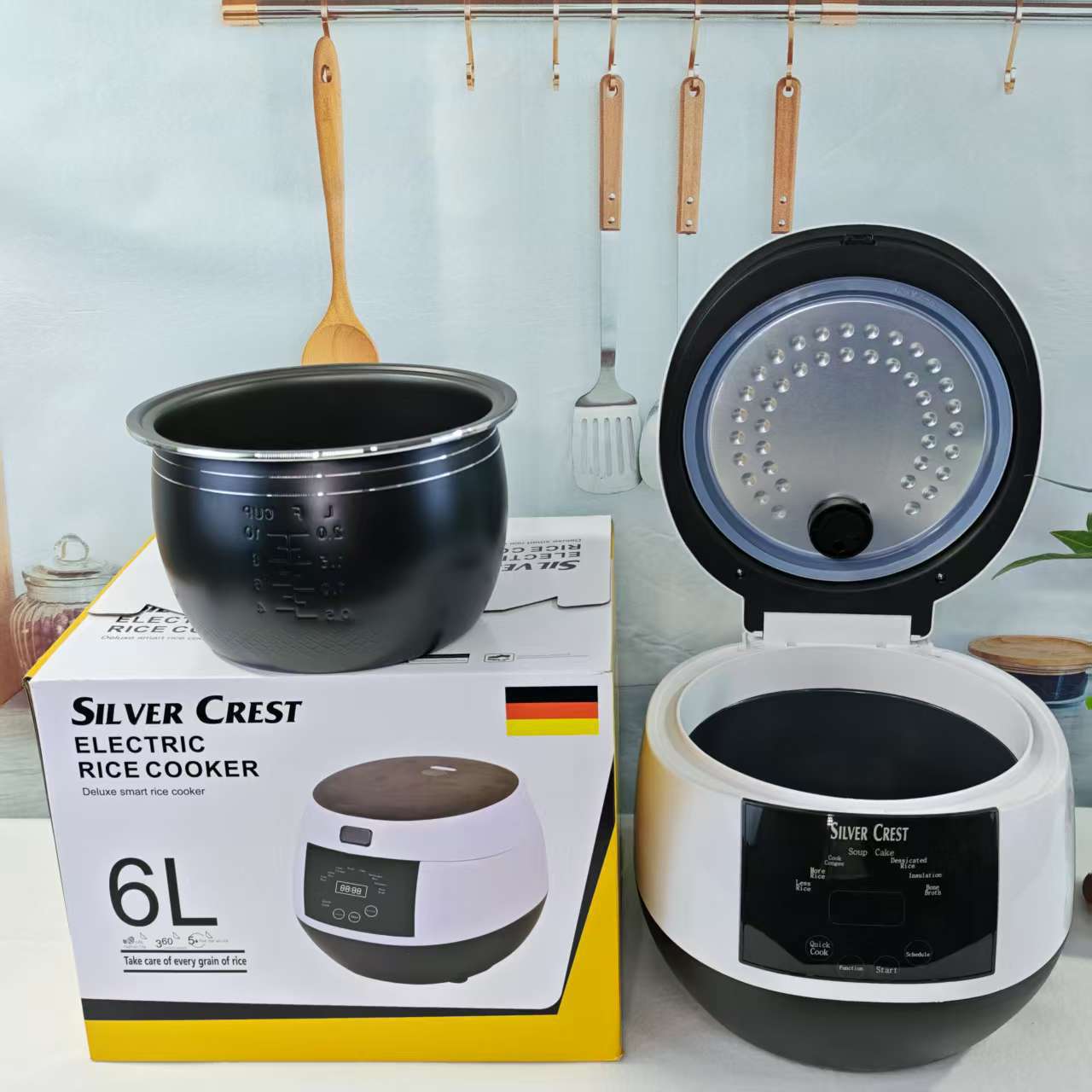 新款智能触控6升电饭煲家用多功能大容量预约定时电饭煲批发