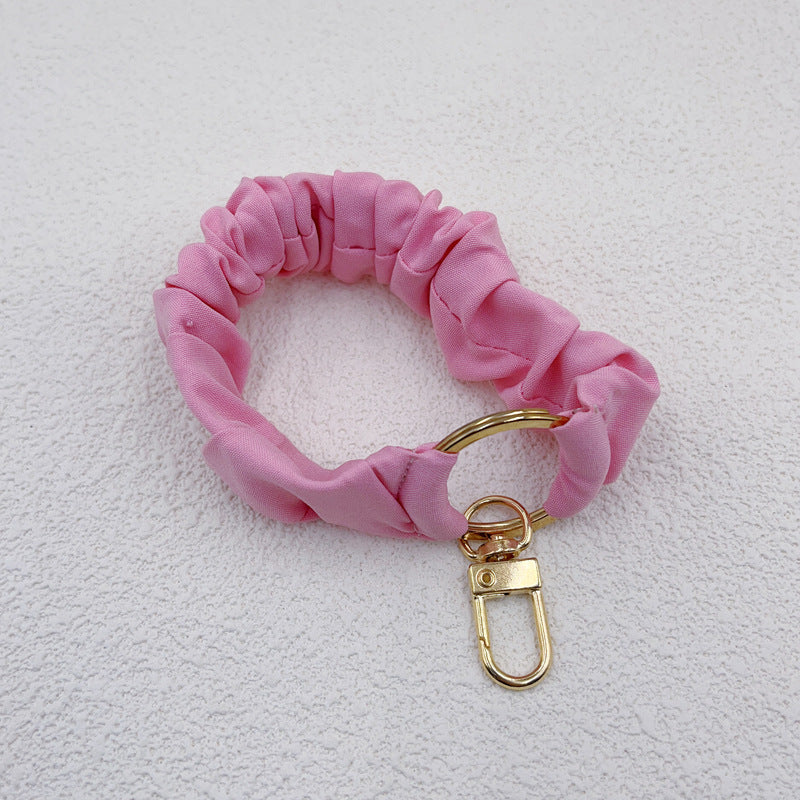Pleated Large Intestine Phone Chain Hanging Ring Wrist Strap Fat Intestine Short Chain Lanyard Jewelry Keychain