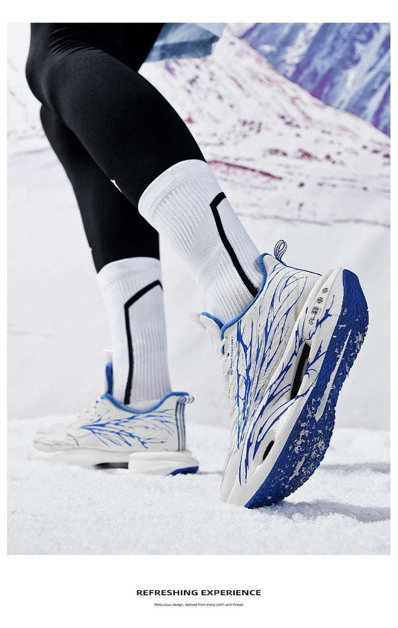 Red Rabbit9pro Winter New Leather Fleece-Lined Warm Running Shoes for Teenagers with Real Carbon Plate Training Sports Shoes