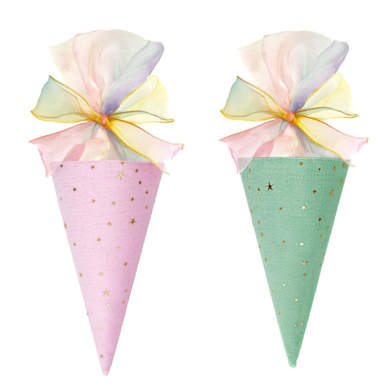 Back-to-School Season Colorful Ice Cream Cone Children's Accessories Gift Bowknot Souvenir Girl Back-to-School Season Creative Gift